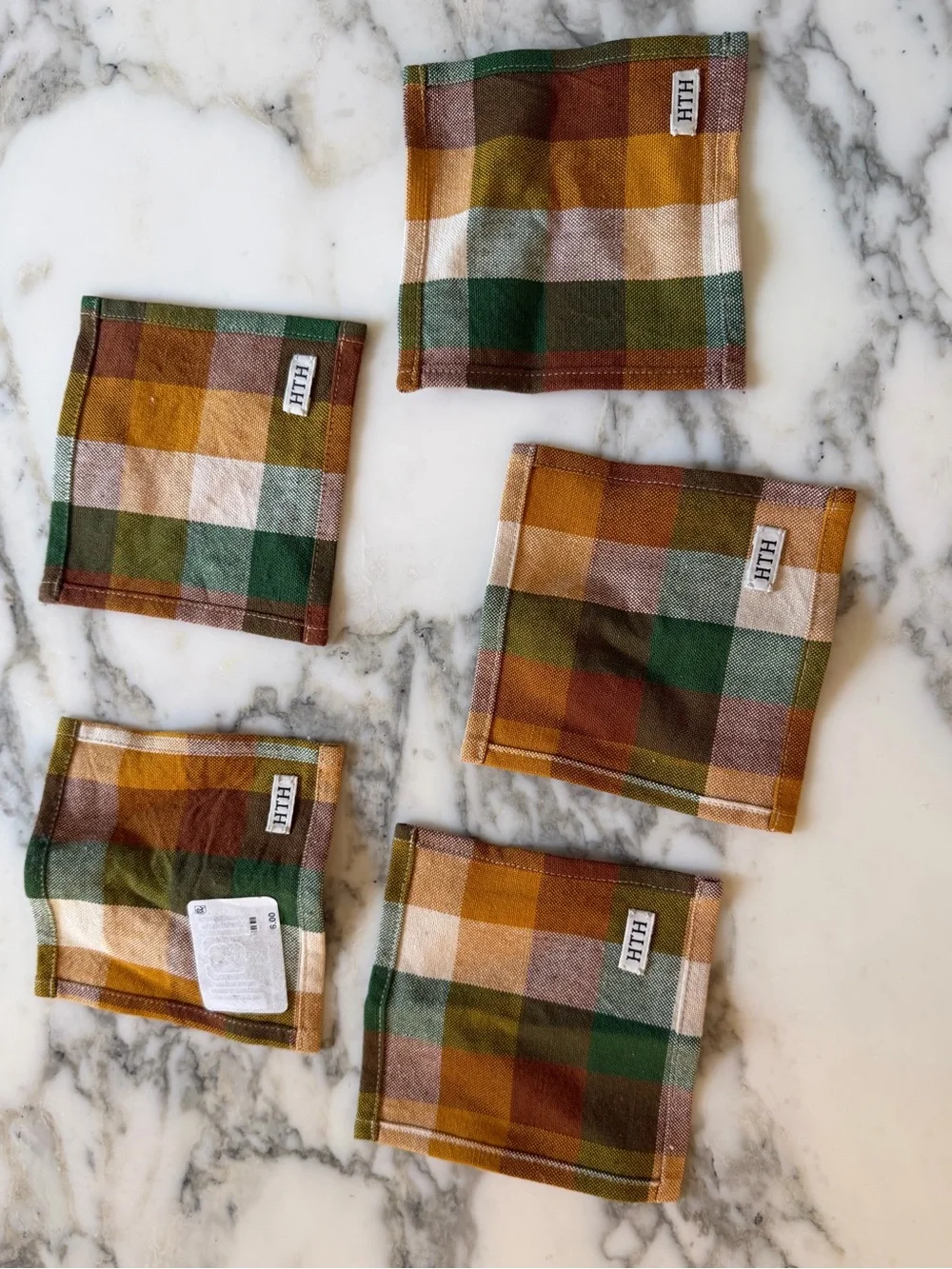 New Heather Taylor Home Plaid Coasters / Cocktail Napkins Set of 5 | Nordstrom